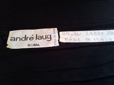 1984 Runway Documented Andre Laug Couture Black Sequin Dress