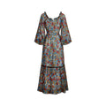 ARCHIVE - 1970s Angela Gore Floral Boho Maxi Dress