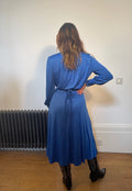 1970s Azure Blue Louis Feraud Jersey Dress with Jacket-CIRCA VINTAGE LONDON