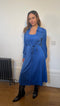 1970s Azure Blue Louis Feraud Jersey Dress with Jacket-CIRCA VINTAGE LONDON