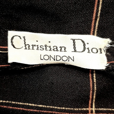 1970s Christian Dior Crepe Smock Dress With Gathered Bardot Neckline-CIRCA VINTAGE LONDON