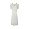 1970s Knitted White Wool Maxi Dress