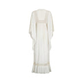 1970s Dew Styles White Cotton Angel-Sleeve Dress