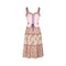 1970s Floral Boho Prairie Corset Dress