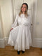 1970s French Haute Couture White Jersey Dress and Jacket