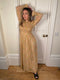ARCHIVE: 1970s Gina Fratini Floral Smocked Maxi Dress