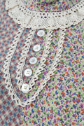 1970s Gina Fratini Patchwork Boho Floral Print Dress