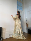 1970s Gina Fratini Romantic Satin Maxi Dress-Dress-CIRCA VINTAGE LONDON