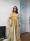 1970s Gina Fratini Romantic Satin Maxi Dress-Dress-CIRCA VINTAGE LONDON