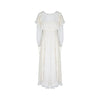 1970s Gina Fratini Cream Silk and Lace Wedding Dress