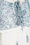 1970s Gina Fratini White and Blue Floral Cotton Maxi Dress