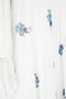 1970s Gina Fratini White and Blue Floral Cotton Maxi Dress