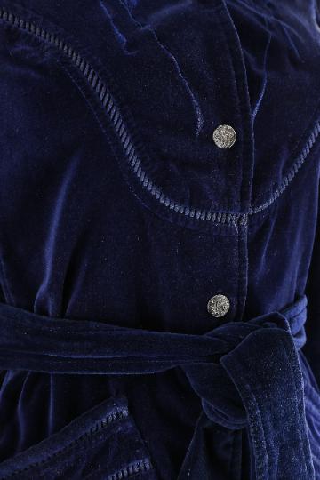 ARCHIVE: 1970s Gina Italian Sophisticates Navy Cotton Velvet Jacket