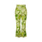 1970s Green Floral Flared Trousers