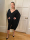 1970s Halston Black Label Couture Jersey Dress