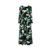 1970s Jean Varon Floral Rose Print Maxi Dress