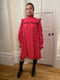 1970s Jean Varon Red Circle Print Tunic Dress