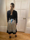 ARCHIVE - 1970s Koos van den Akker Patchwork Black Linen Skirt
