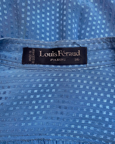 1970s Louis Feraud Sky Blue Silk Shirtwaister Dress-CIRCA VINTAGE LONDON