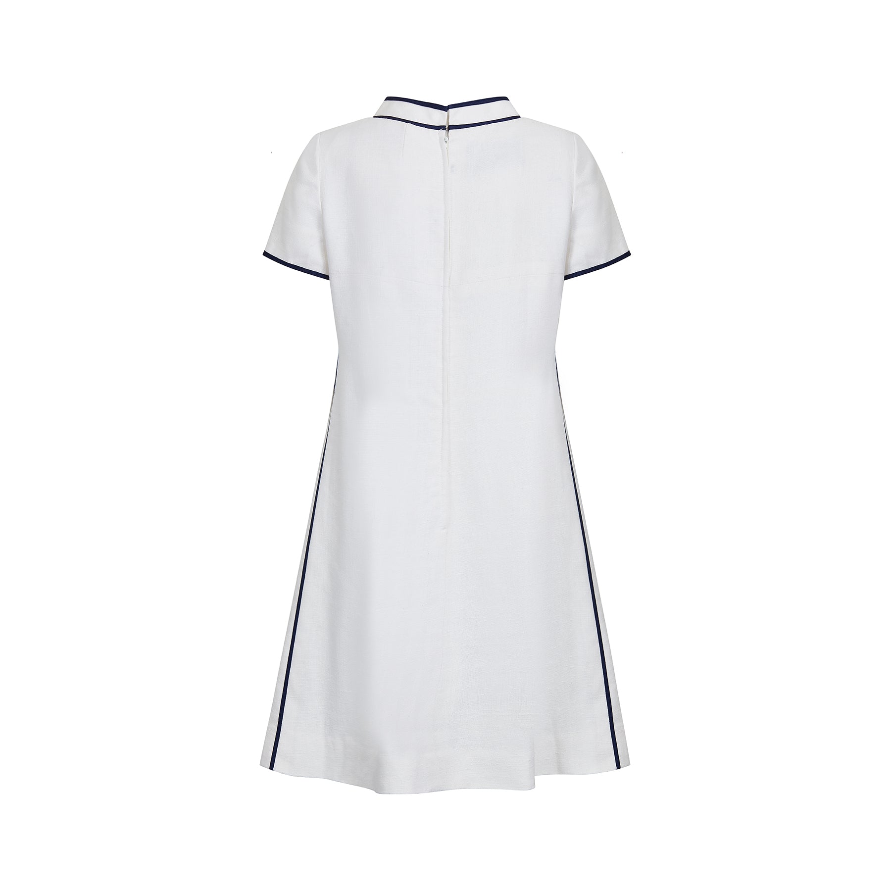 ARCHIVE: 1960s Louis Feraud Navy and White Nautical Dress
