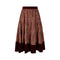 1970s Marion Donaldson Liberty Print Red Floral Cotton & Velvet Skirt
