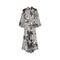 1970s Aubrey Beardsley Inspired Monochrome Print Jumpsuit