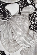 1970s Aubrey Beardsley Inspired Monochrome Print Jumpsuit
