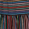 1970s Jupe Multicolour Striped Cotton Velvet Embossed Skirt
