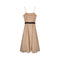 1970s Peach and Black Velvet Polka Dot Dress