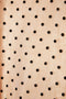 1970s Peach and Black Velvet Polka Dot Dress