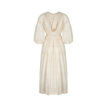 1970s Ted Lapidus Muslin Hooded Swiss-Dot Dress