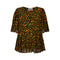 1970s Travers Tempos Flock-Cotton Floral Oversized Blouse