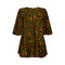 1970s Travers Tempos Flock-Cotton Floral Oversized Blouse