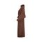 1970s Yuki for Rembrandt Brown Batwing Sleeve Dress