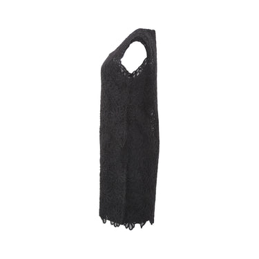 1990s Moschino Cheap & Chic Black Beaded Textured Slip Dress
