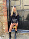 1980s Alaia Black Long Sleeve Bodysuit