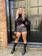 1980s Alaia Black Long Sleeve Bodysuit