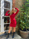1990s Alaia Red Knitted Body Con Dress