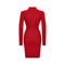 1990s Alaia Red Knitted Body Con Dress