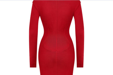 1990s Alaia Red Knitted Body Con Dress