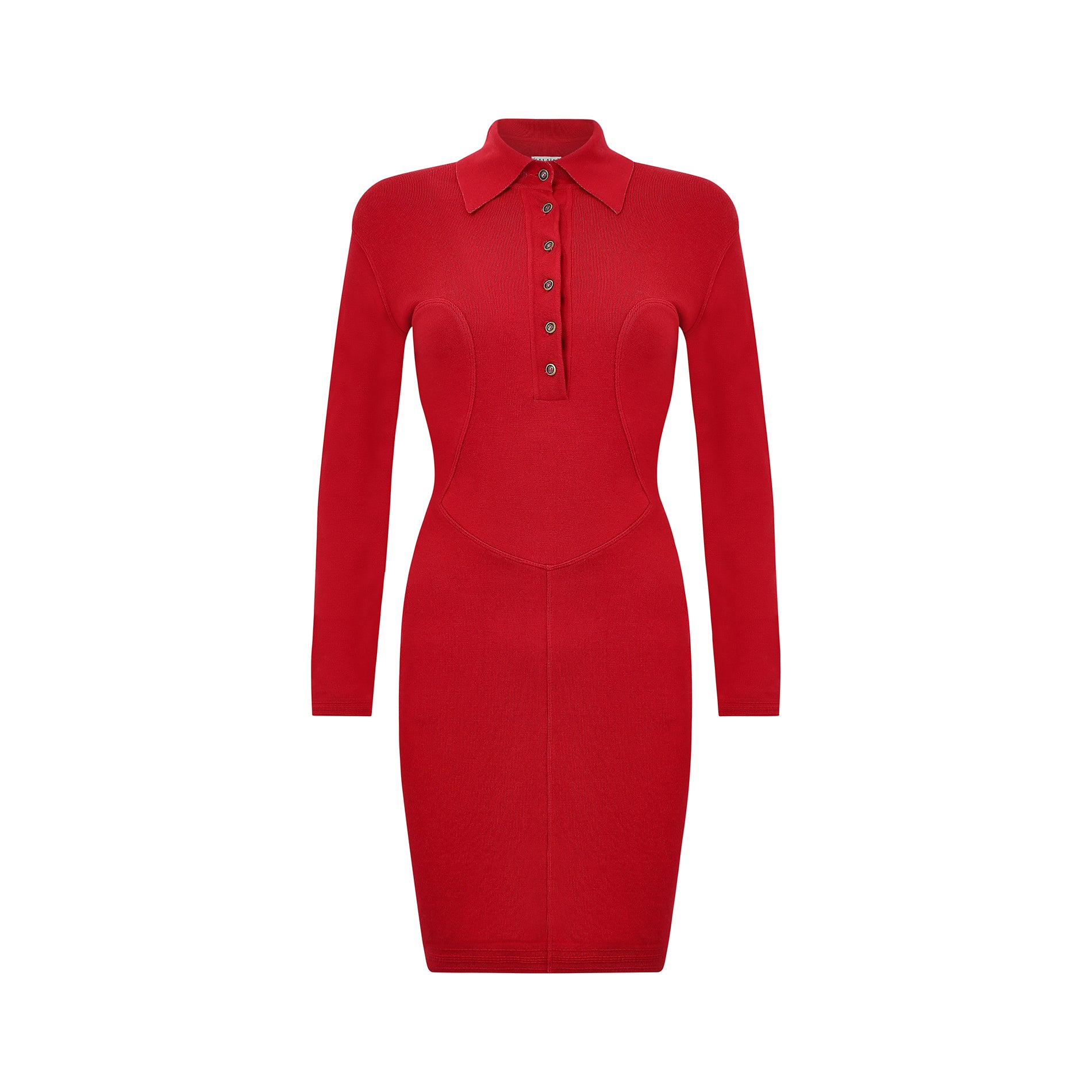 azzedine alaia dress red RARE VINTAGE 1990 ALAIA "LITTLE RED DRESS" Crewneck Short Sleeve size M