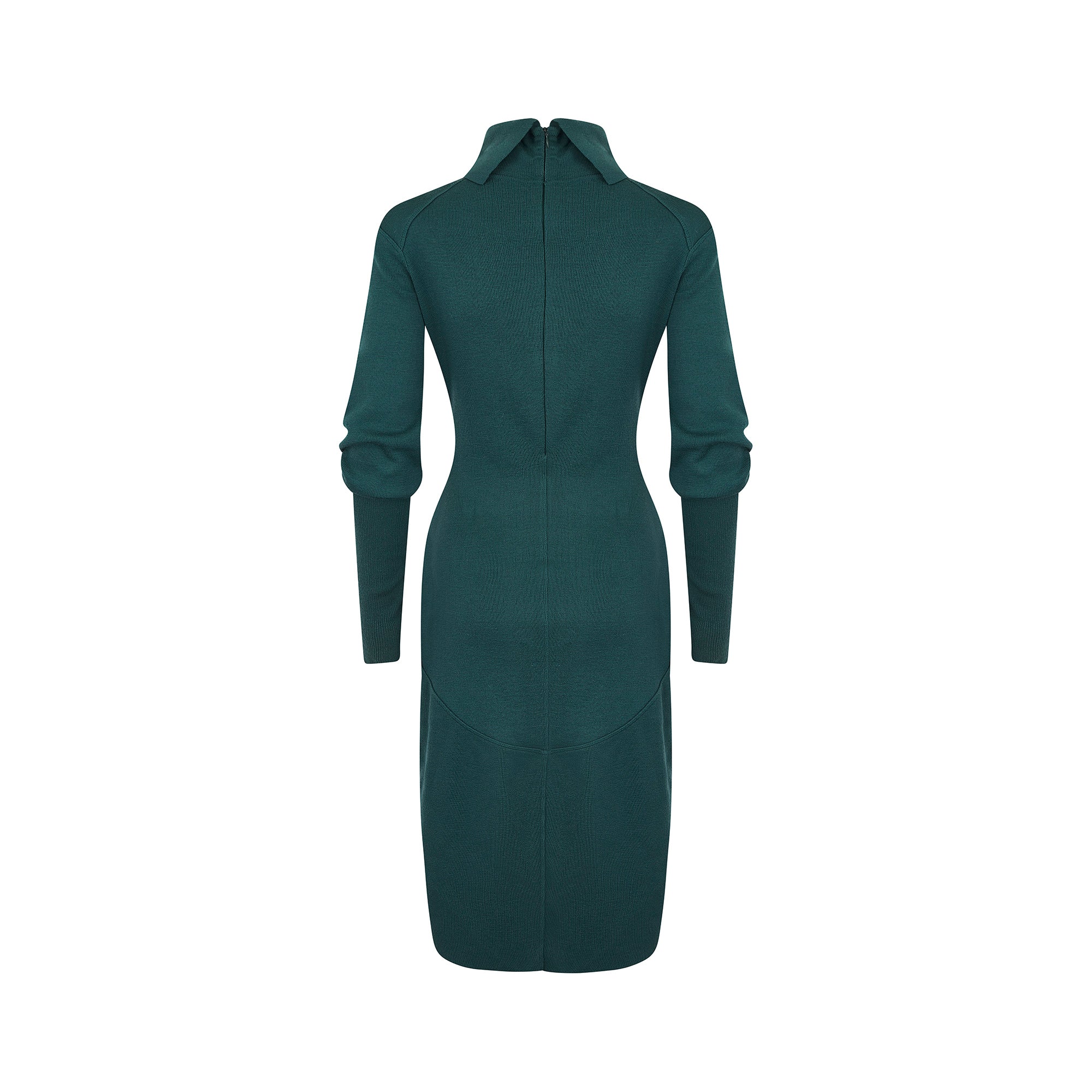ARCHIVE - 1980s Alaia Wool Teal Green Bodycon Dress CIRCA VINTAGE ARCHIVE - 1980s Alaia Wool Teal Green Bodycon Dress CIRCA VINTAGE
