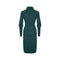 1980s Alaia Wool Teal Green Bodycon Dress