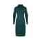 1980s Alaia Wool Teal Green Bodycon Dress