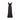 1960s Black Crepe Full Length Fishtail Evening Dress