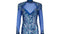 1980s Casadei Blue Sequined Maxi Dress