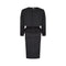 1980s Runway Chanel Black Cotton Peplum Dress