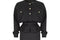 1980s Runway Chanel Black Cotton Peplum Dress