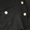 1980s Runway Chanel Black Cotton Peplum Dress