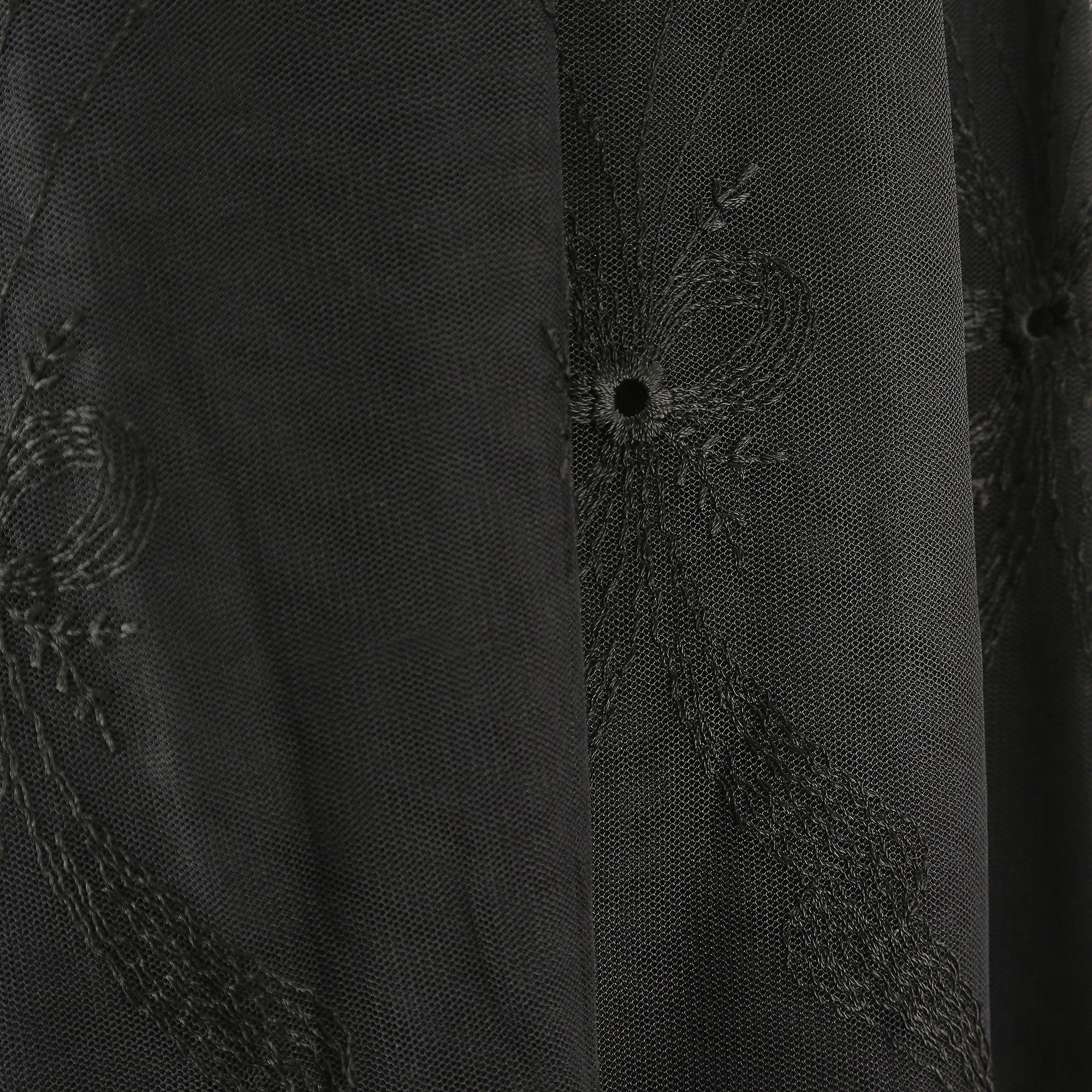 1980s Frank Usher Black Jersey and Lace Slip Dress